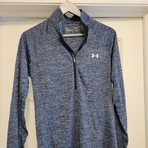Under Armour Tech™ Twist Heather Blue Women's ½ Zip Lightweight Pullover